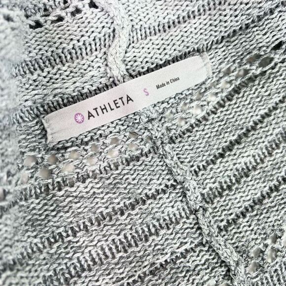 Athleta Wool Sweater Cardigan Womens Small Cashmere Blend Waterfall Front Ombre - Picture 3 of 8